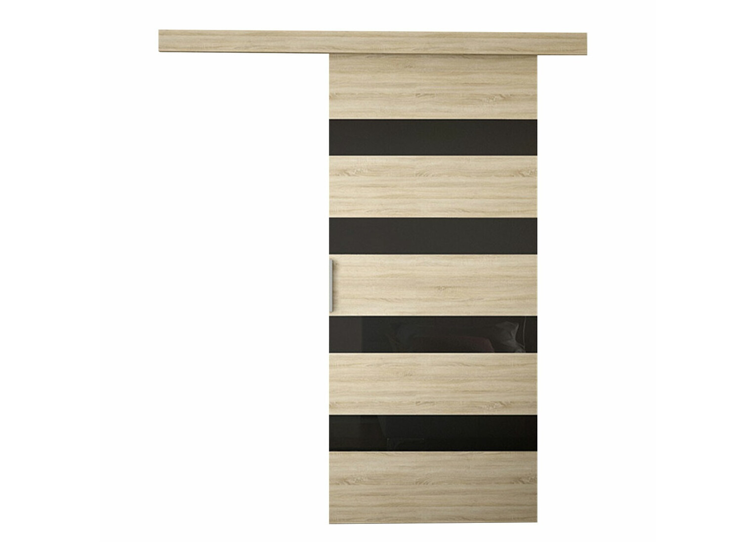 Stumdomos durys Closico Portalis V (Sonomos ąžuolas + Juoda)