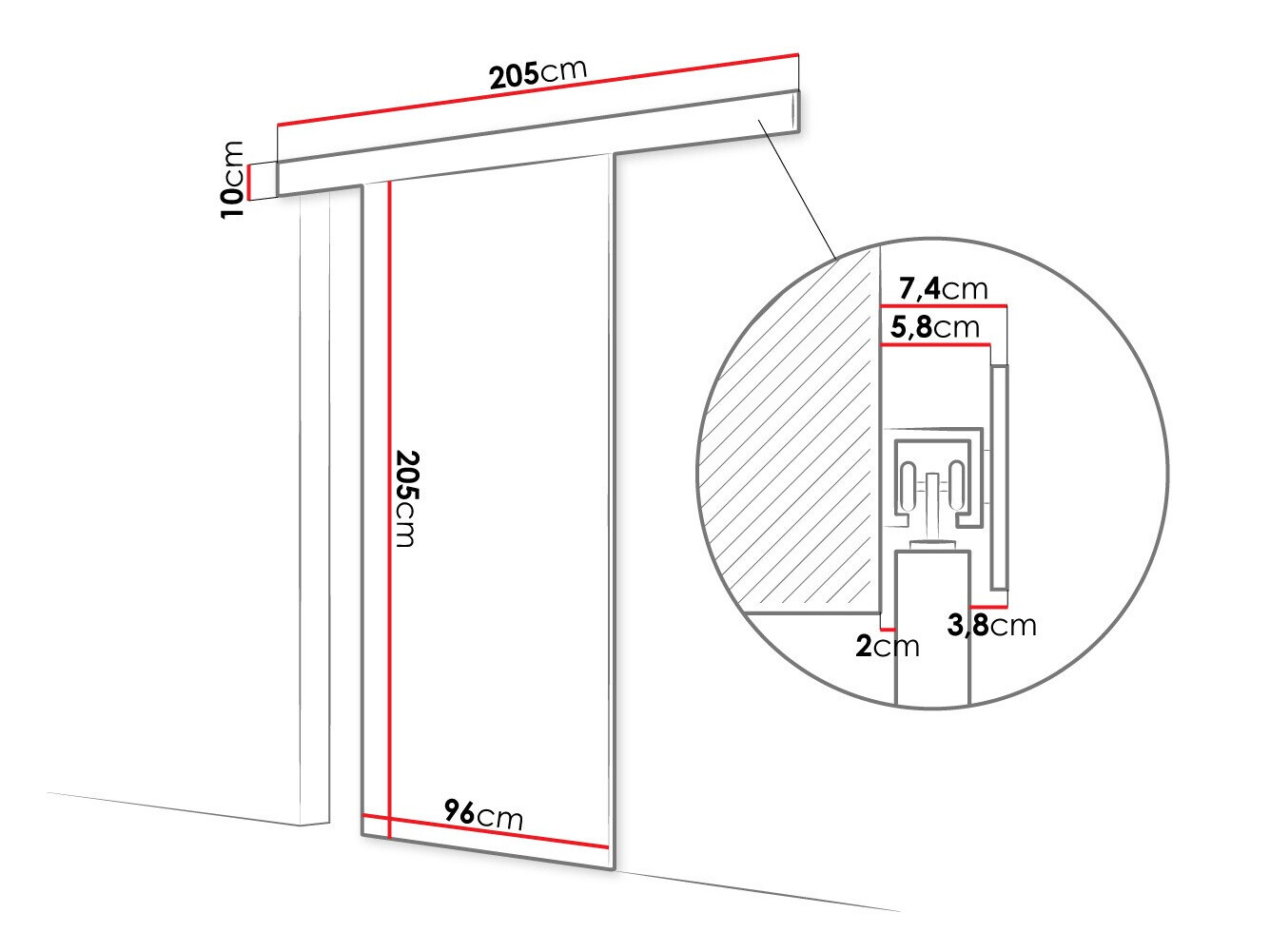 Stumdomos durys Closico Portalis I (Balta)