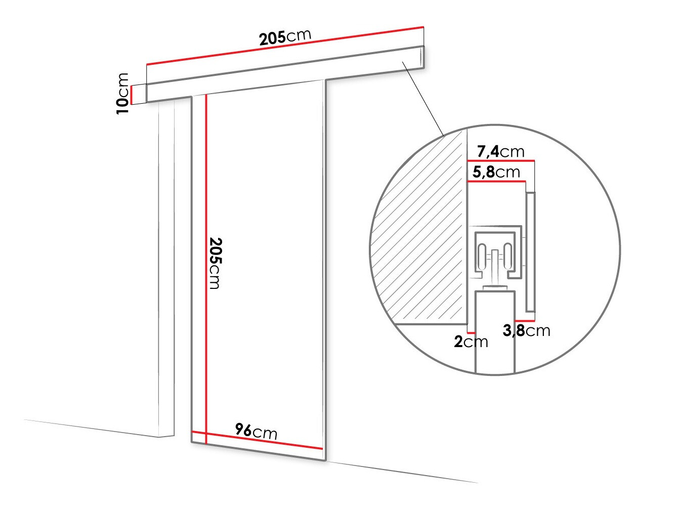 Stumdomos durys Closico Portalis II (Balta)