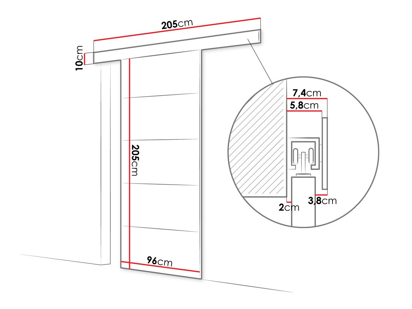 Stumdomos durys Closico Portalis III (Sonomos ąžuolas)