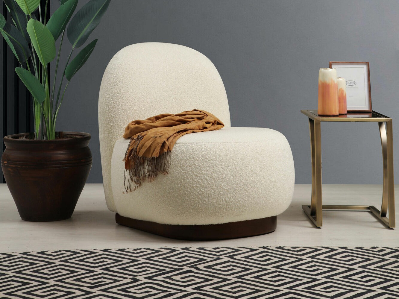 Fotelis Altadena 120 (Kreminė)