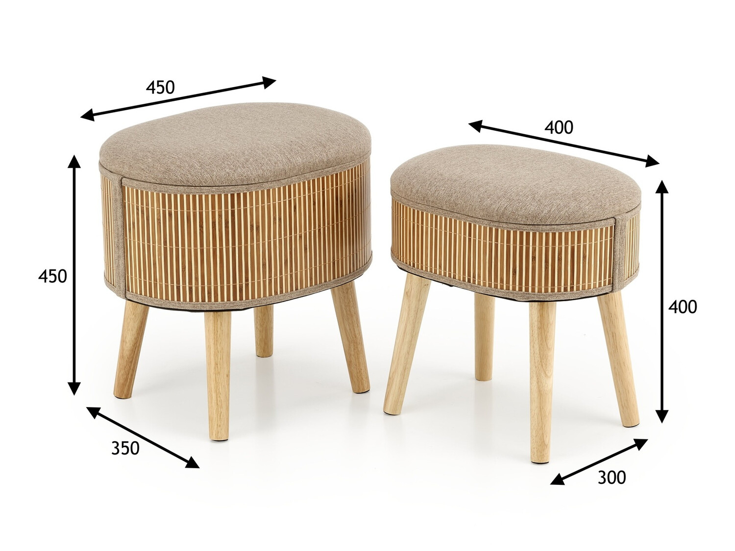 Pufų komplektas Houston 1407