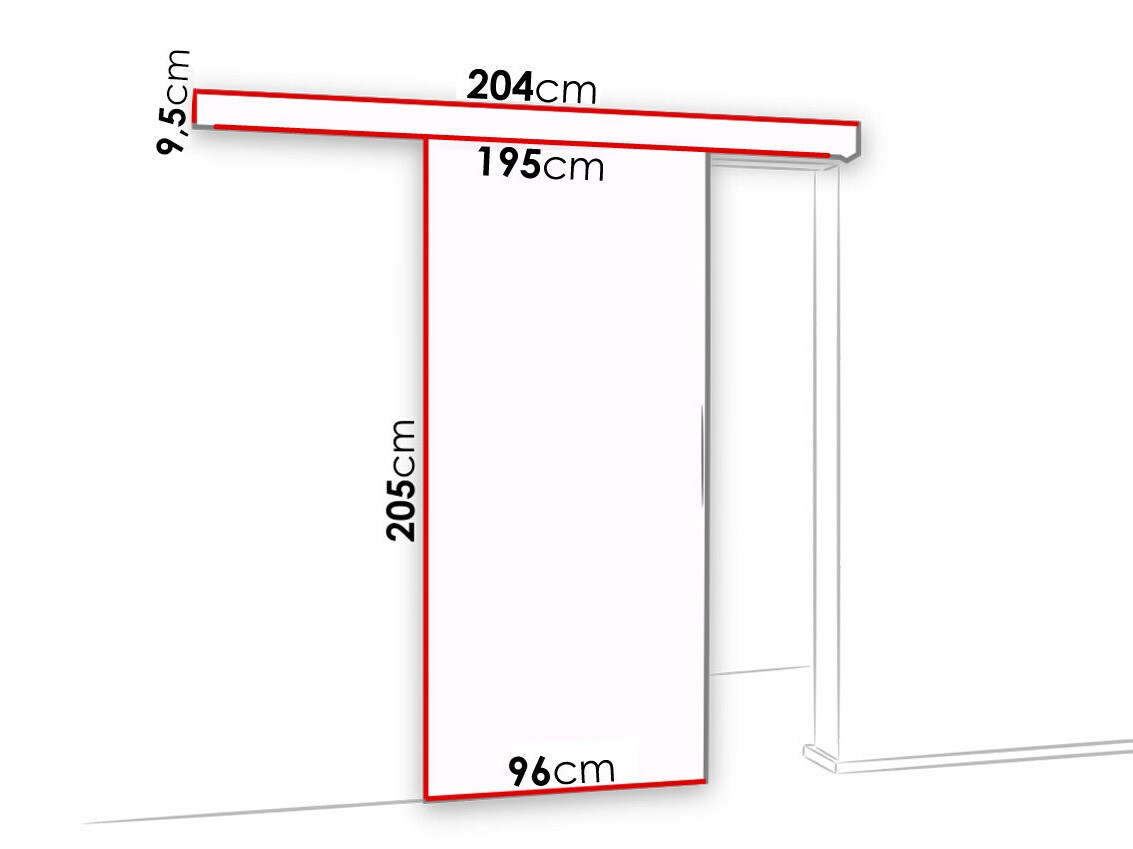 Stumdomos durys Dover 121 (Antracitas + Juoda)