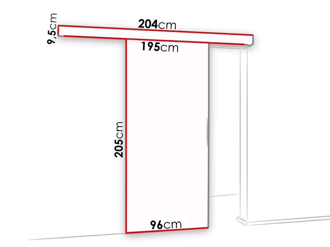 Stumdomos durys Dover 121 (Balta + Juoda)
