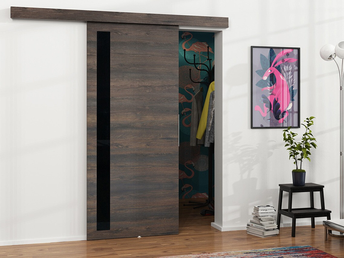 Stumdomos durys Dover 123 (Tamsus uosis + Juoda)