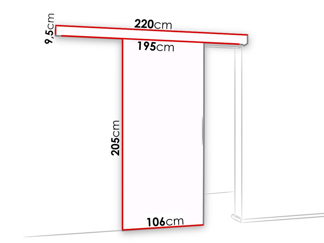 Stumdomos durys Dover 127 (Tamsus uosis + Juoda)