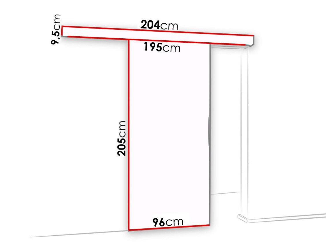 Stumdomos durys Dover 134 (Sonomos ąžuolas + Juoda)