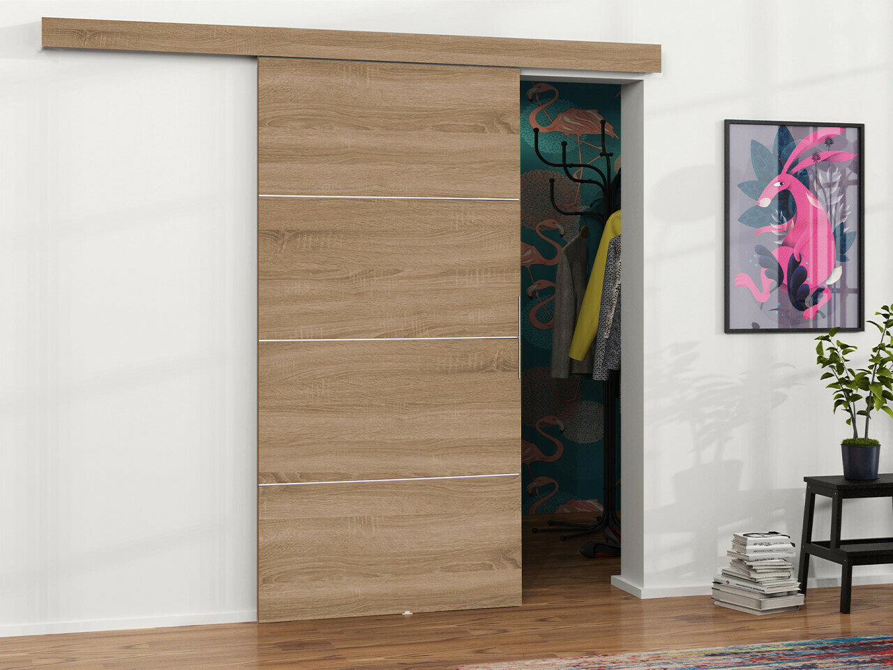 Stumdomos durys Dover 145 (Sonomos ąžuolas)