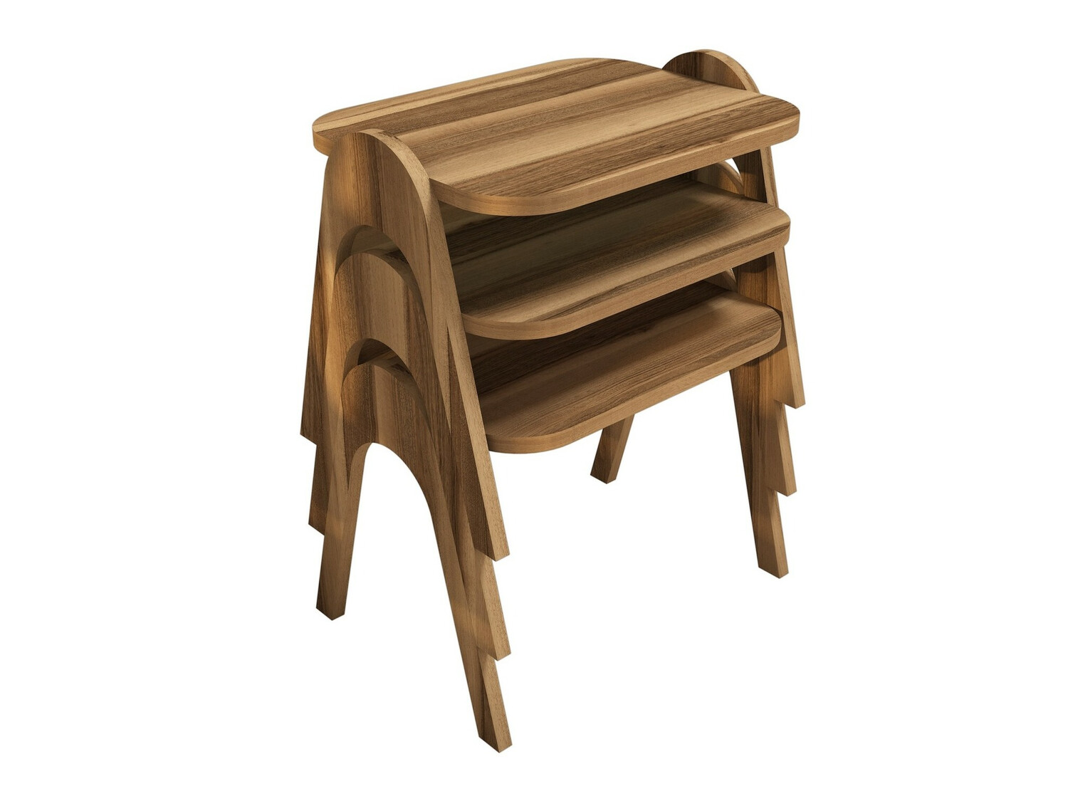 Šoninių staliukų komplektas Kailua 1621 (Riešutas)