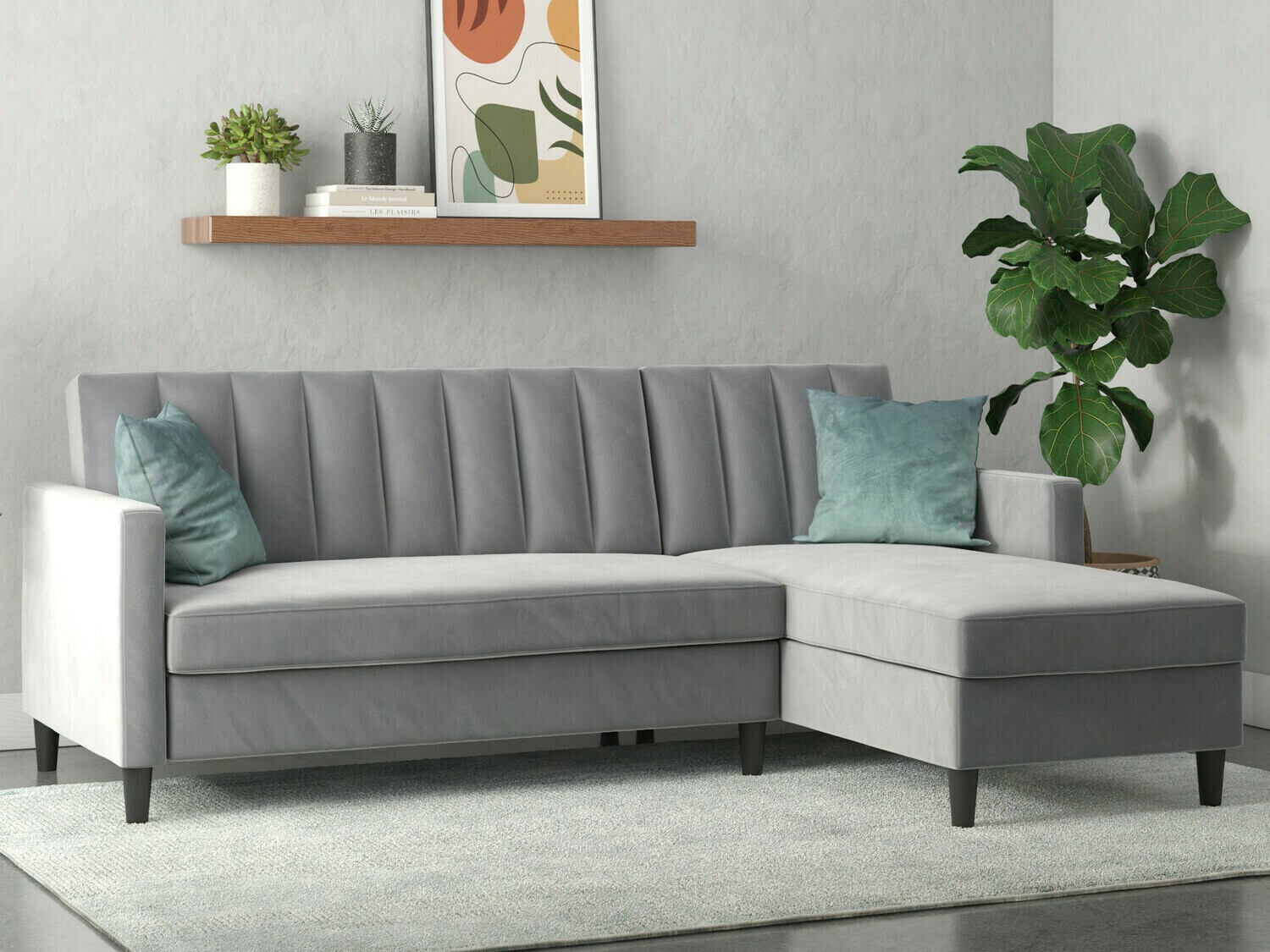 Minkštas kampas Tulsa 583 (Šviesi pilka)