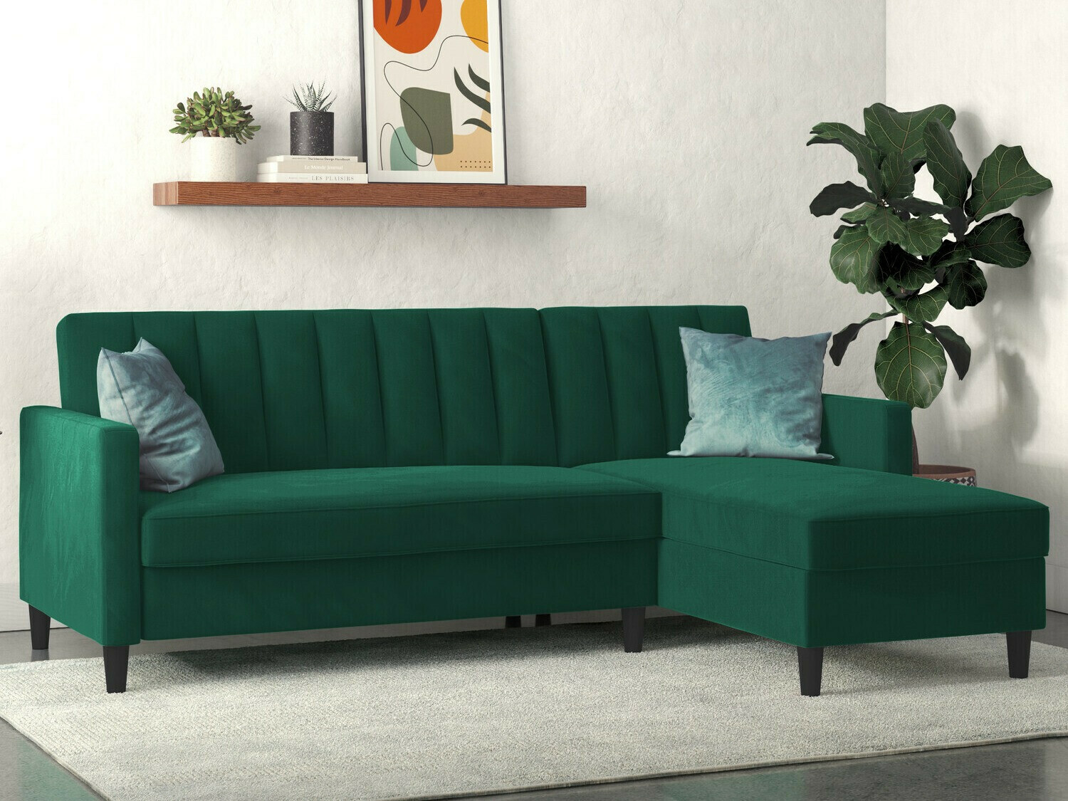 Minkštas kampas Tulsa 583 (Žalia)