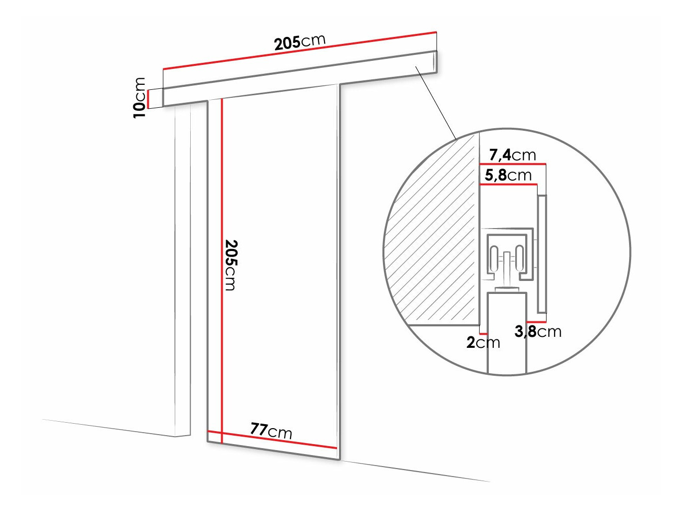 Stumdomos durys Closico Fundus IV (Sonomos ąžuolas)