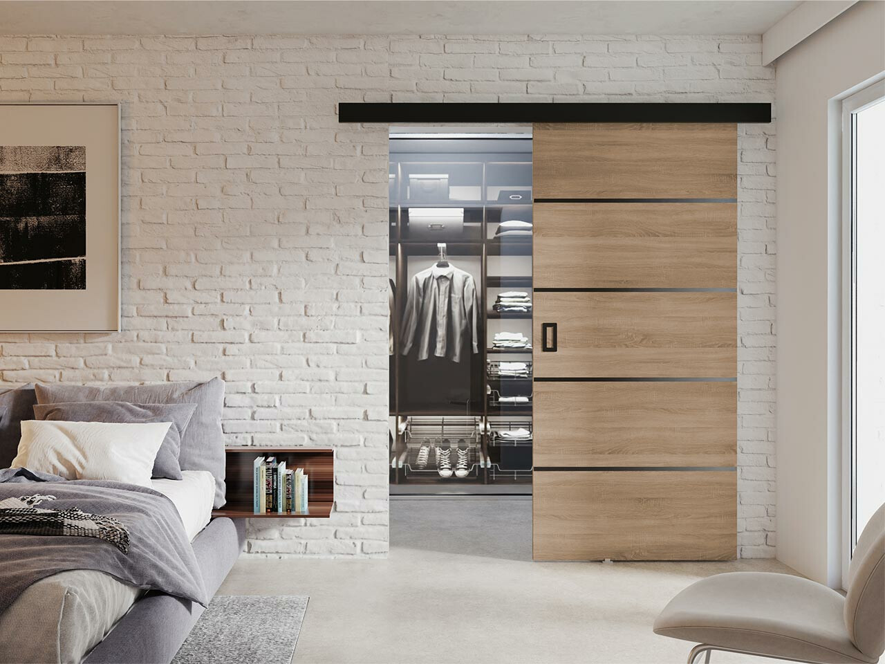 Stumdomos durys Dover 173 (Sonomos ąžuolas)