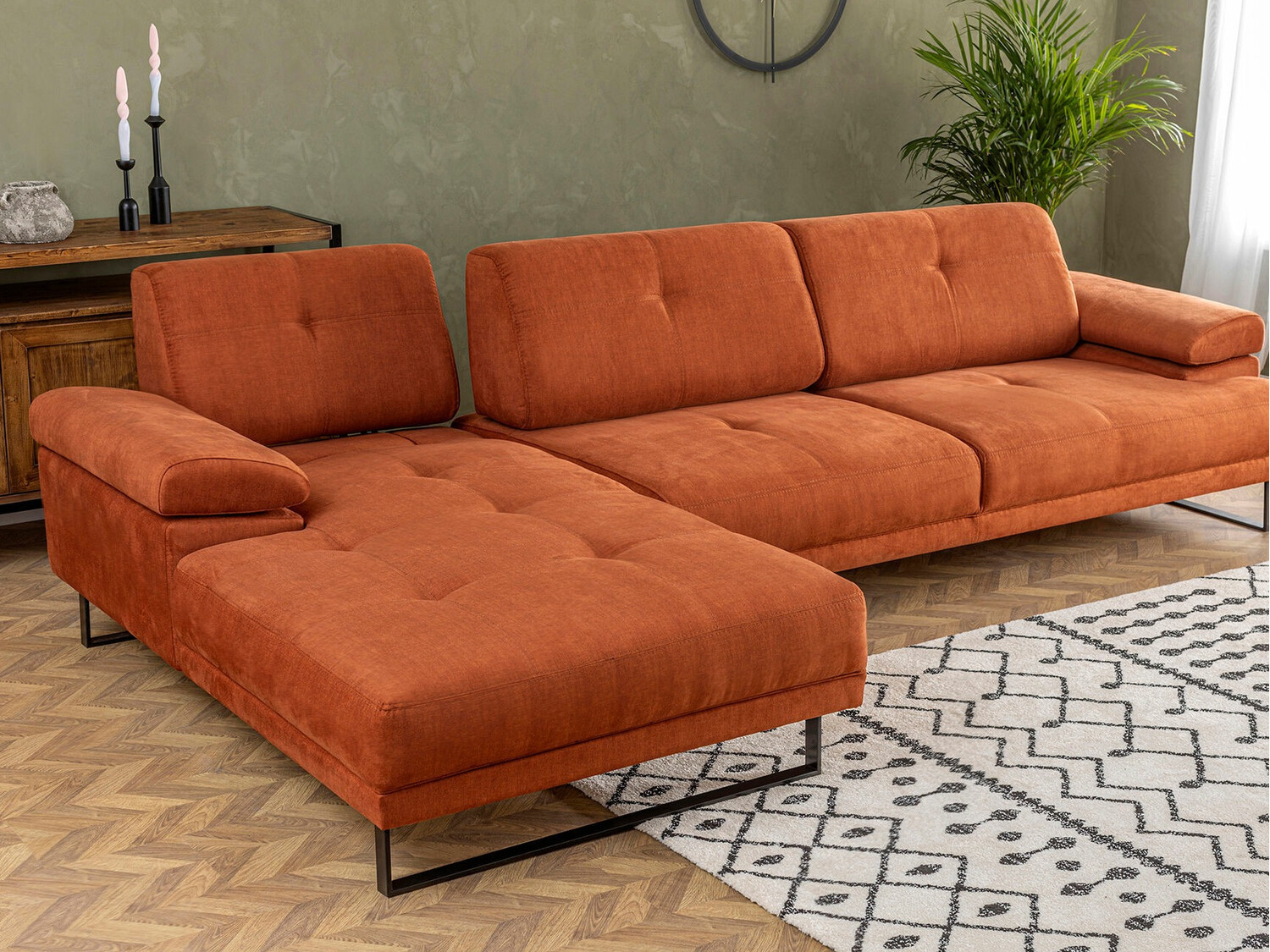 Minkštas kampas Altadena 141 (Oranžinė)