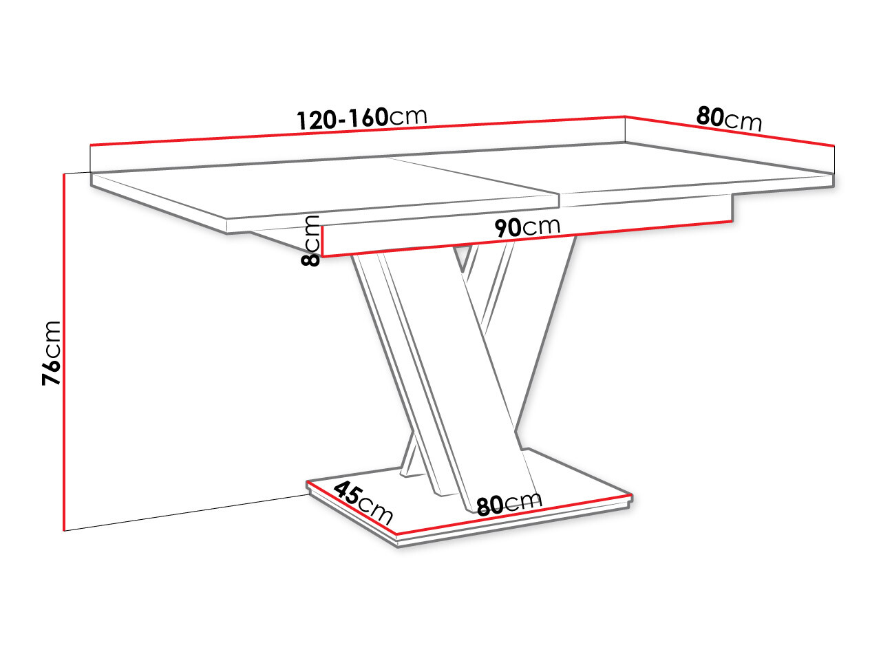 Stalas Musus (Blizgi balta)