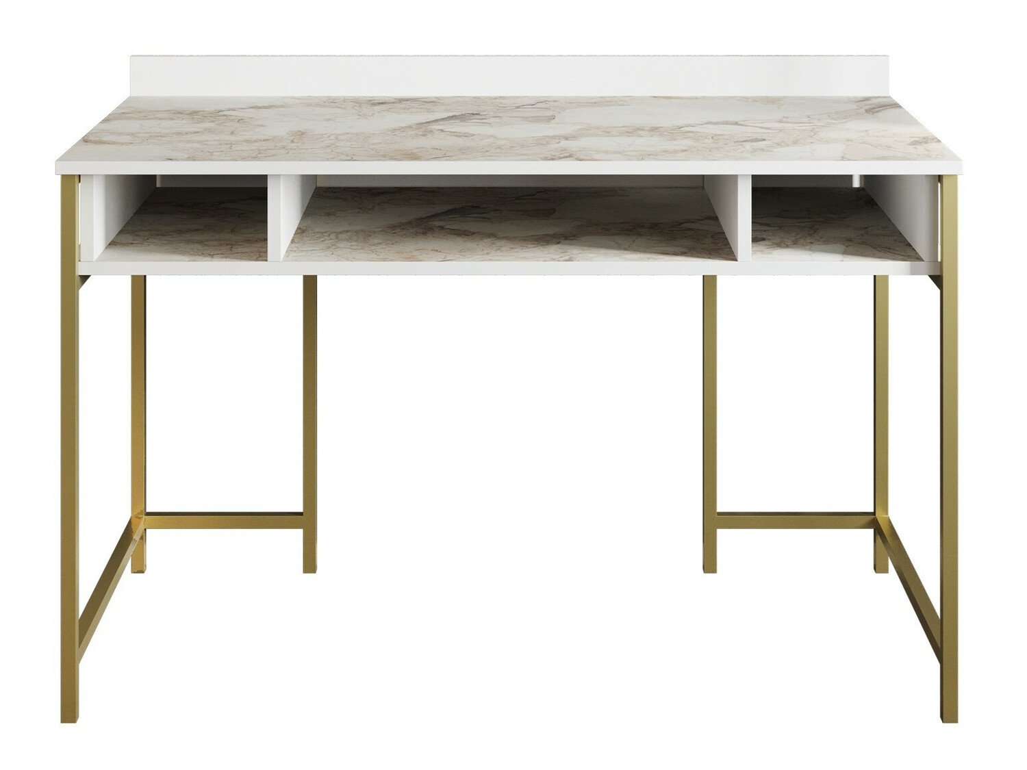 Darbo stalas Kailua 294 (Baltas marmuras + Auksinė)
