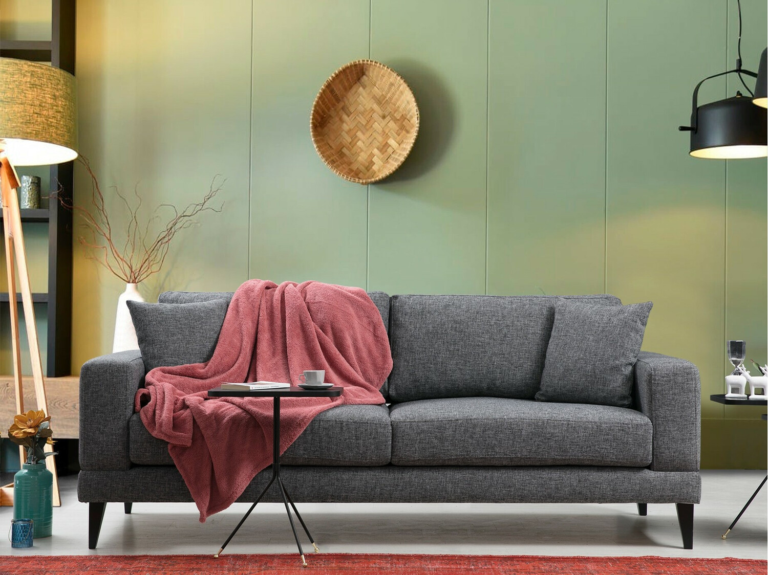 Sofa Altadena 208 (Tamsi pilka)