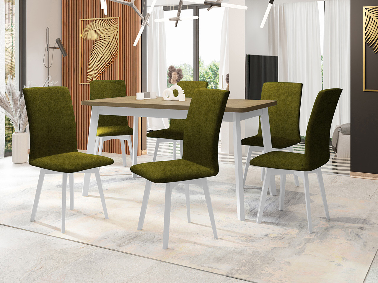 Valgomojo komplektas Victorville 325 (Balta)