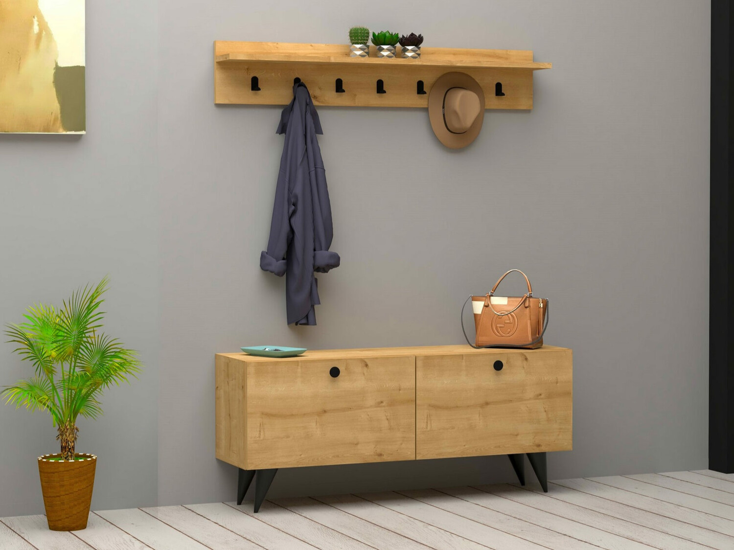 Prieškambario komplektas Kailua 521 (Ąžuolas)