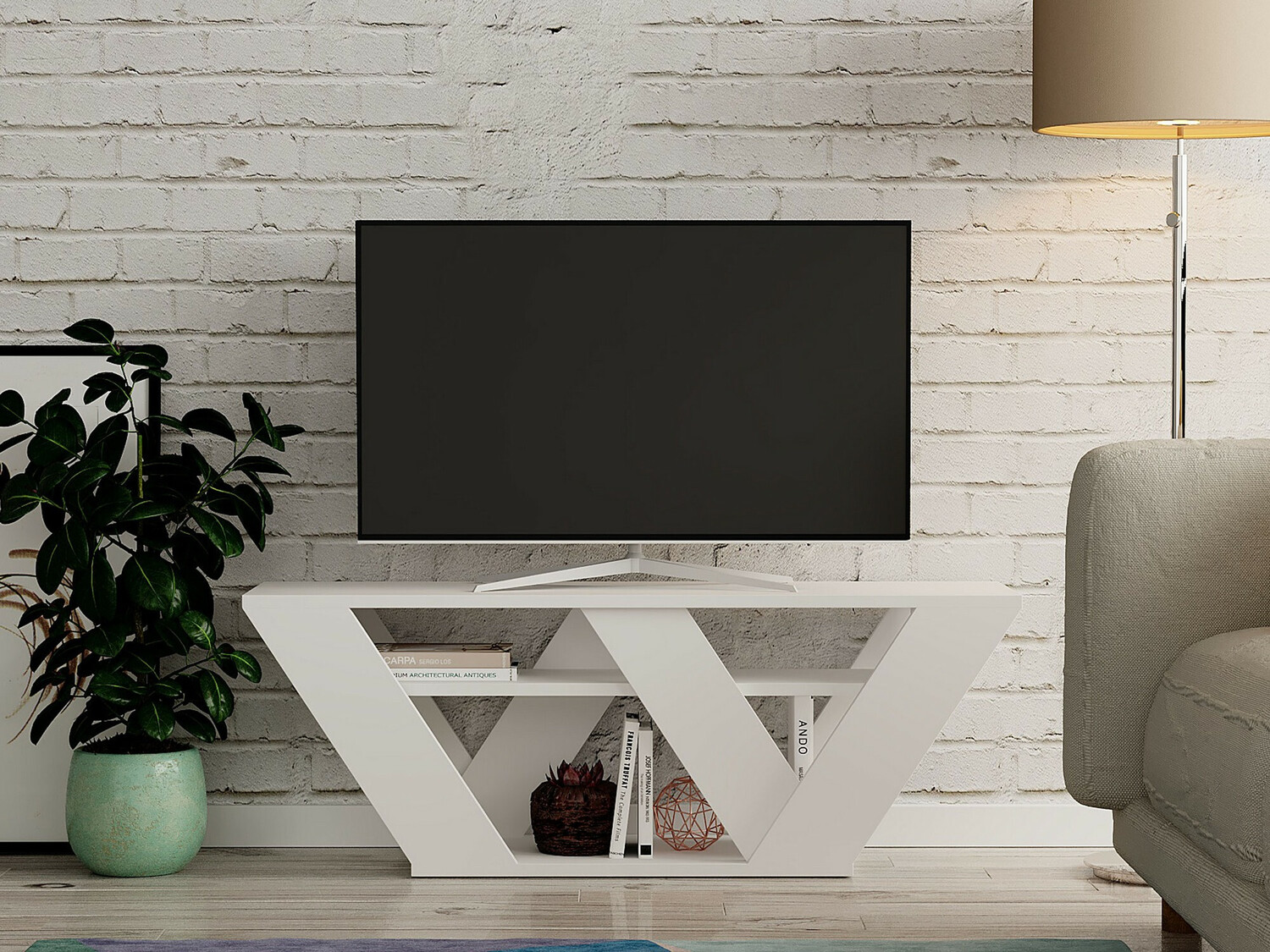 TV staliukas Kailua 457 (Balta)