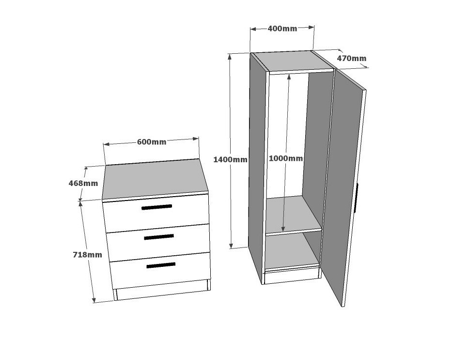 Prieškambario komplektas Kailua 558 (Balta)