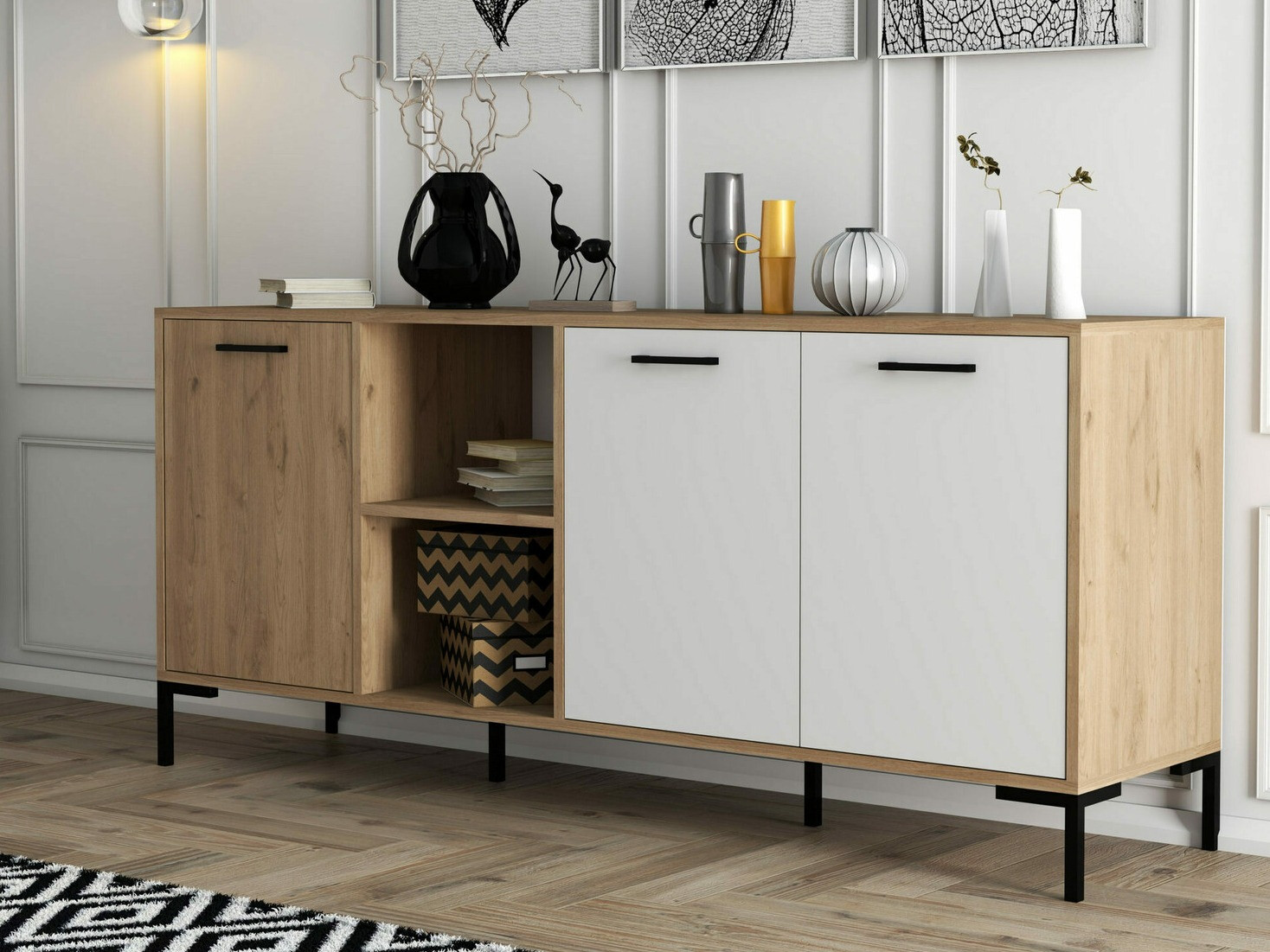 Spintelė Nolcava 101 (Balta + Ąžuolas)