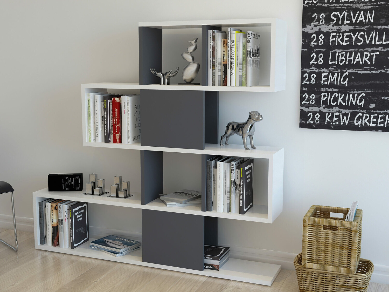 Lentyna Kailua 677 (Balta + Antracitas)