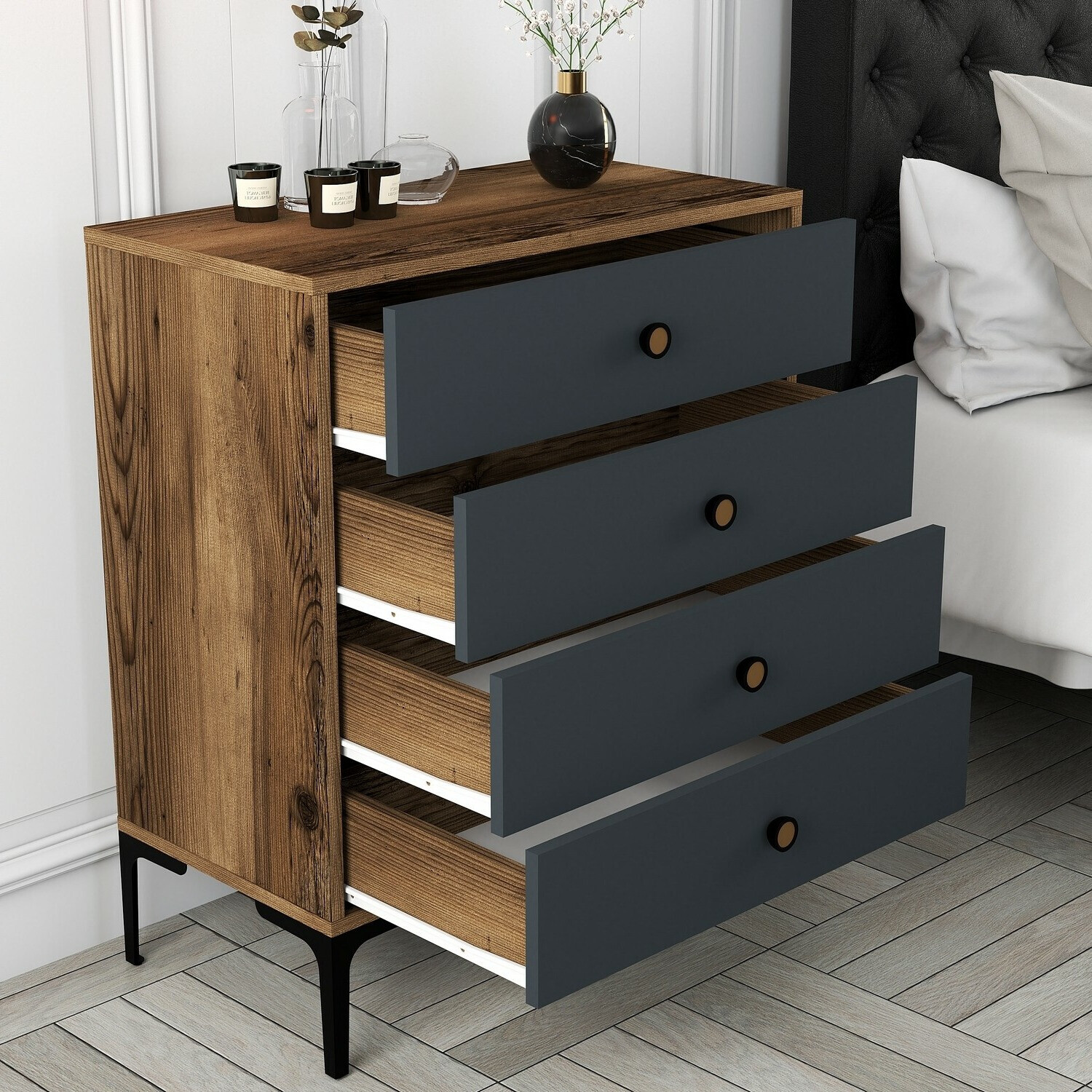 Komoda Kailua 771 (Graikinis riešutas + Anhtracite)