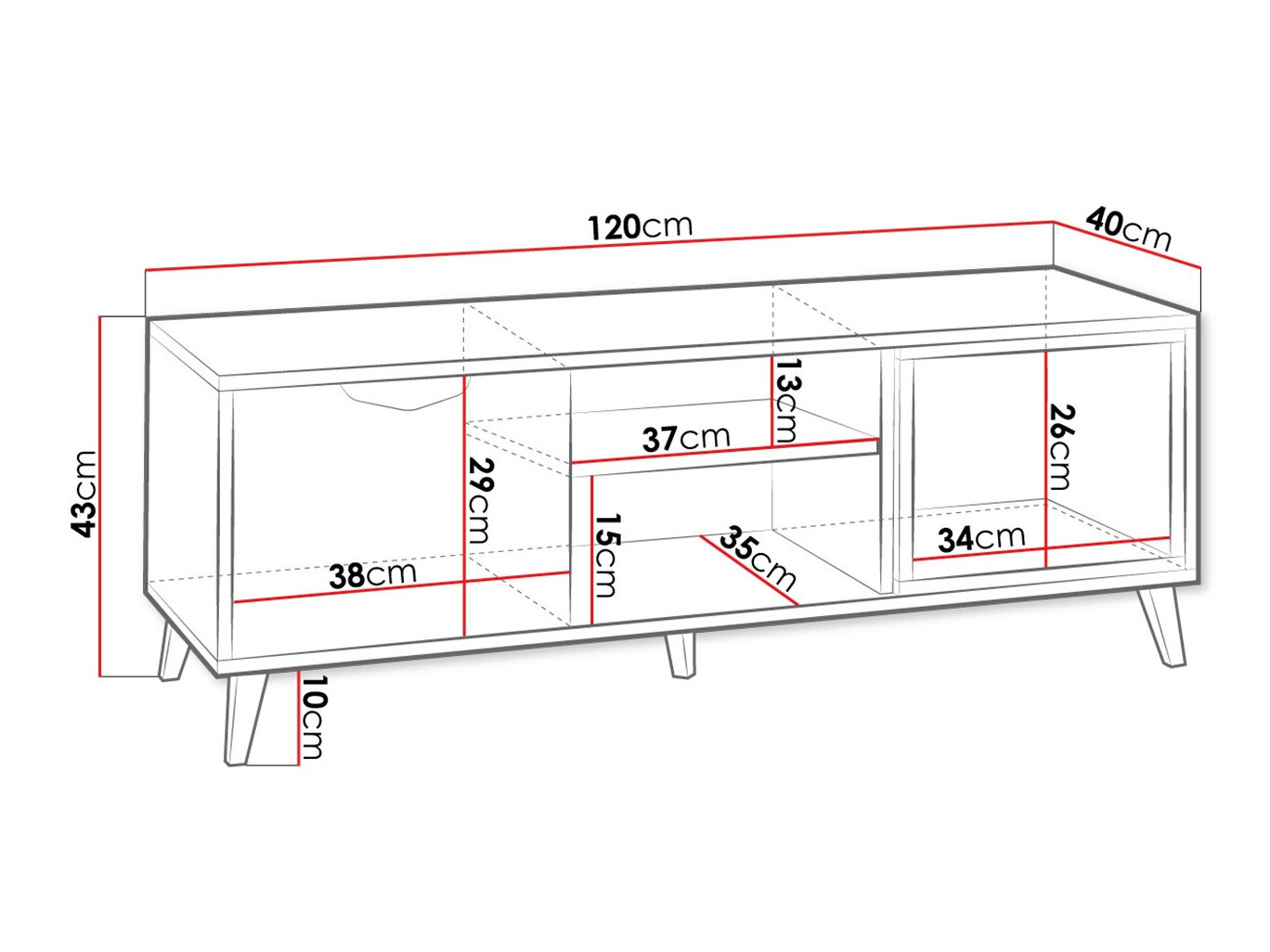 TV staliukas Domvera 109