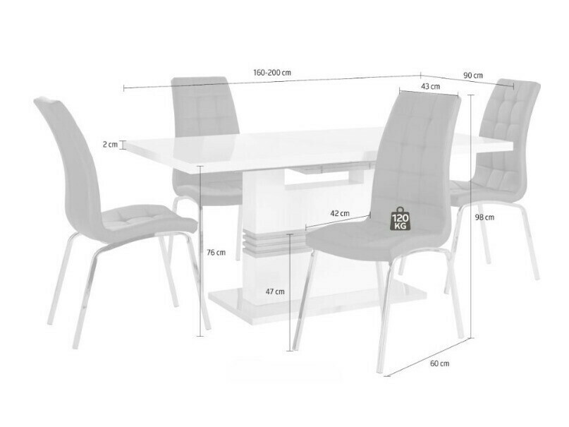 Valgomojo komplektas Denton 1111 (Kapučino)