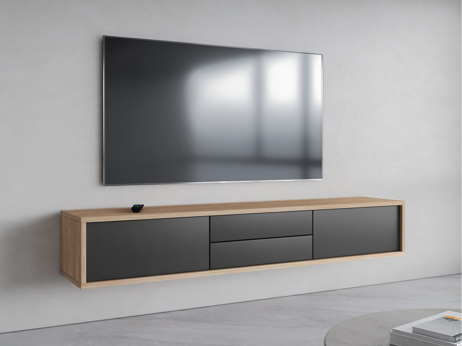 TV staliukas Austin 325 (Ąžuolas + Antracitas)