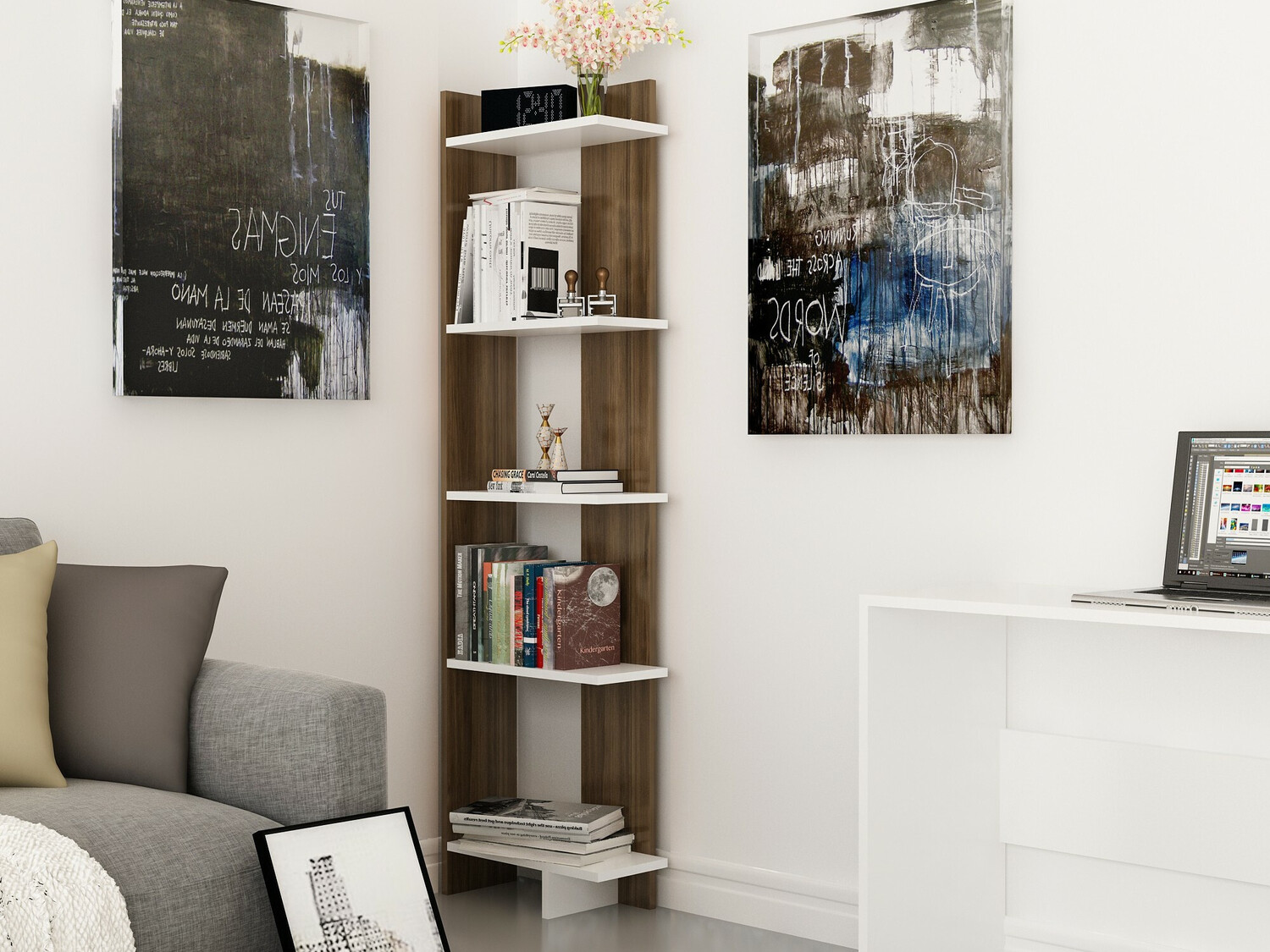 Lentyna Kailua 1074 (Graikinis riešutas + Balta)