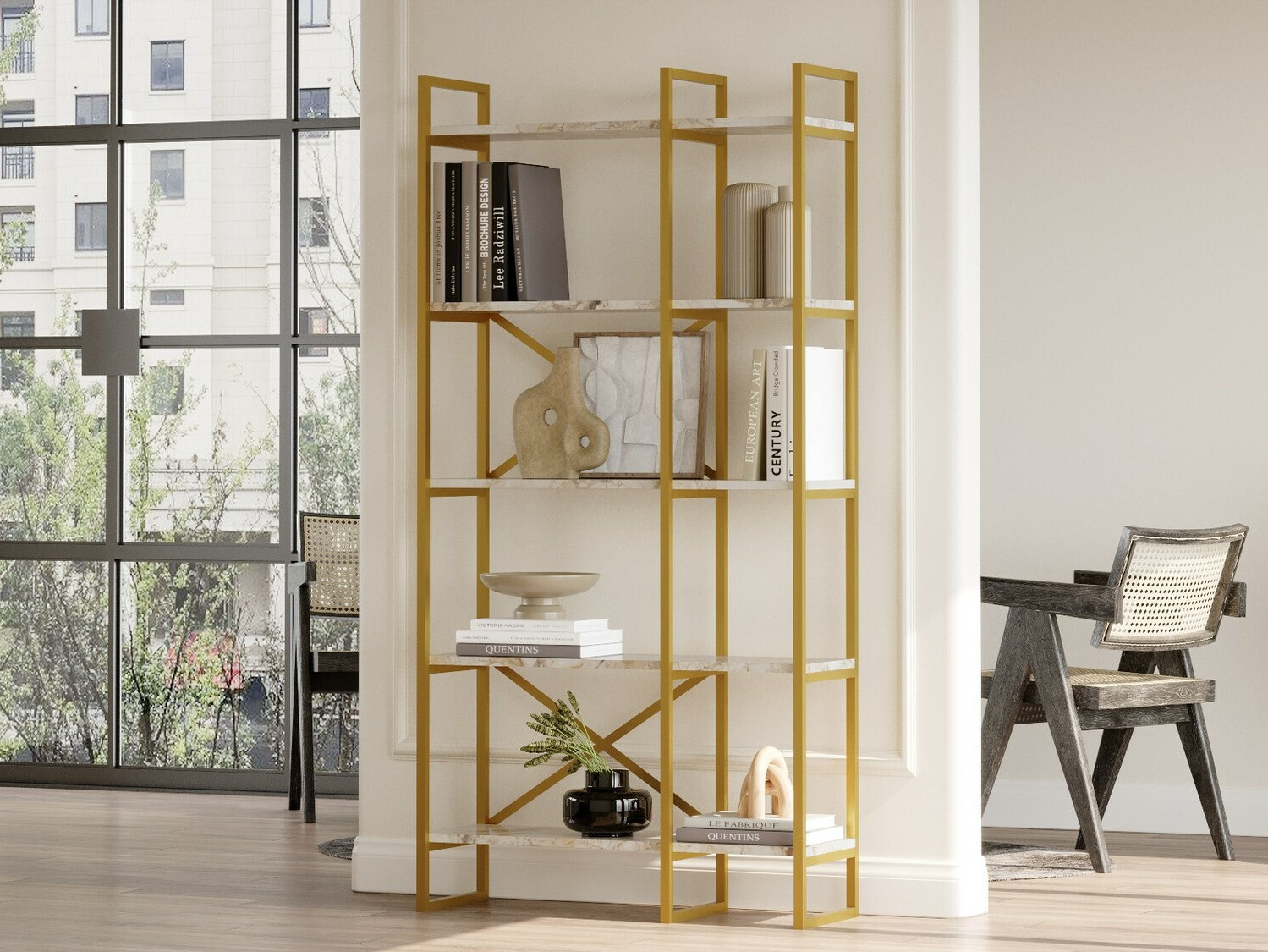 Lentyna Kailua 1082 (Baltas marmuras + Auksinė)