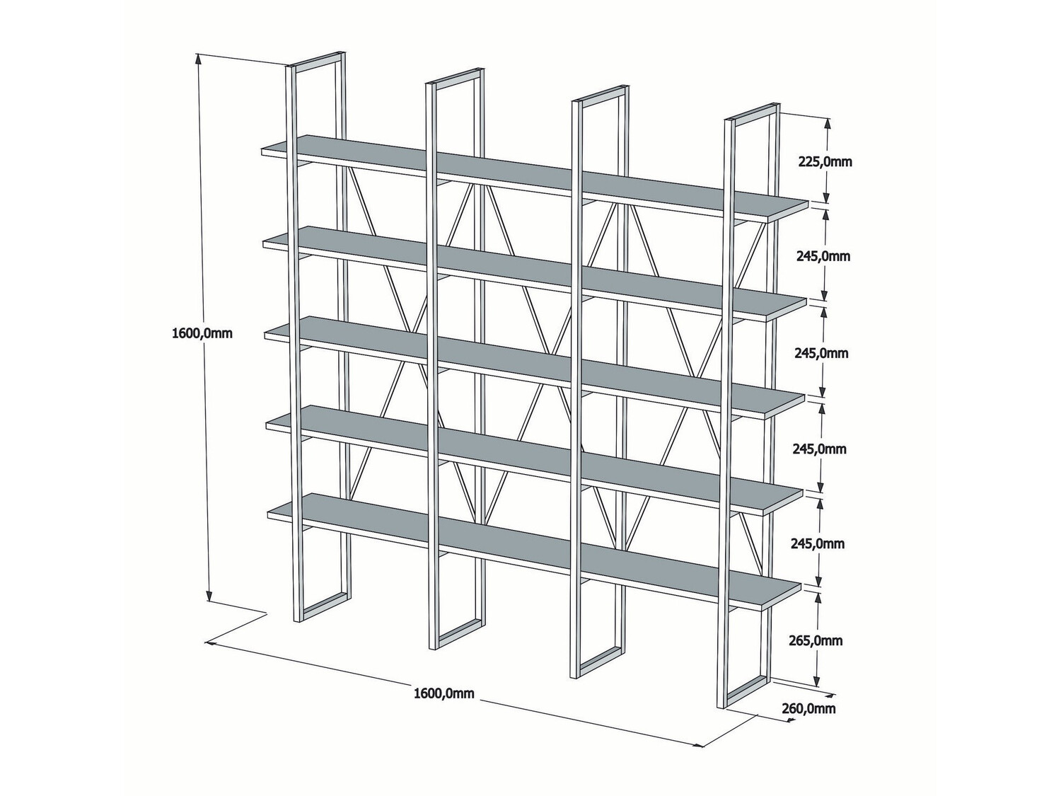 Lentyna Kailua 1122 (Graikinis riešutas + Juoda)