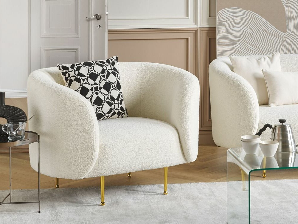 Fotelis Berwyn 122 (Balta + Auksinė)