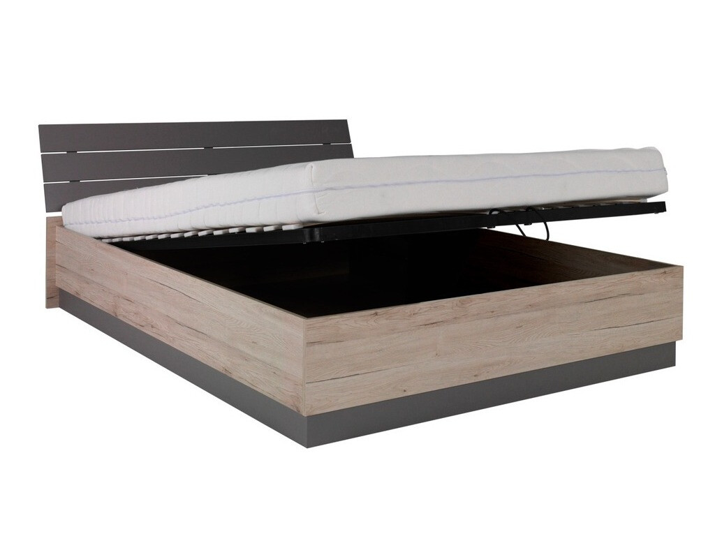 Miegamojo komplektas Murrieta 151 (San Remo ąžuolas + Pilka)