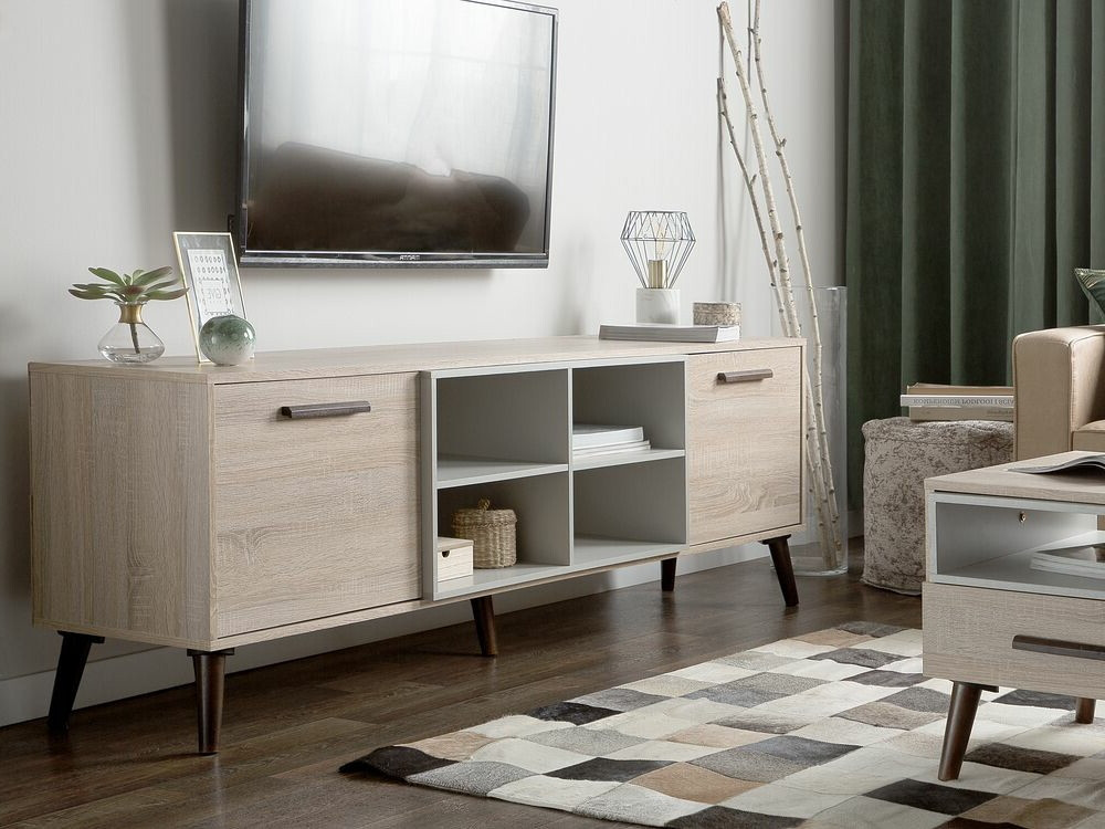 TV staliukas Berwyn 139 (Pilka + Šviesus medis)