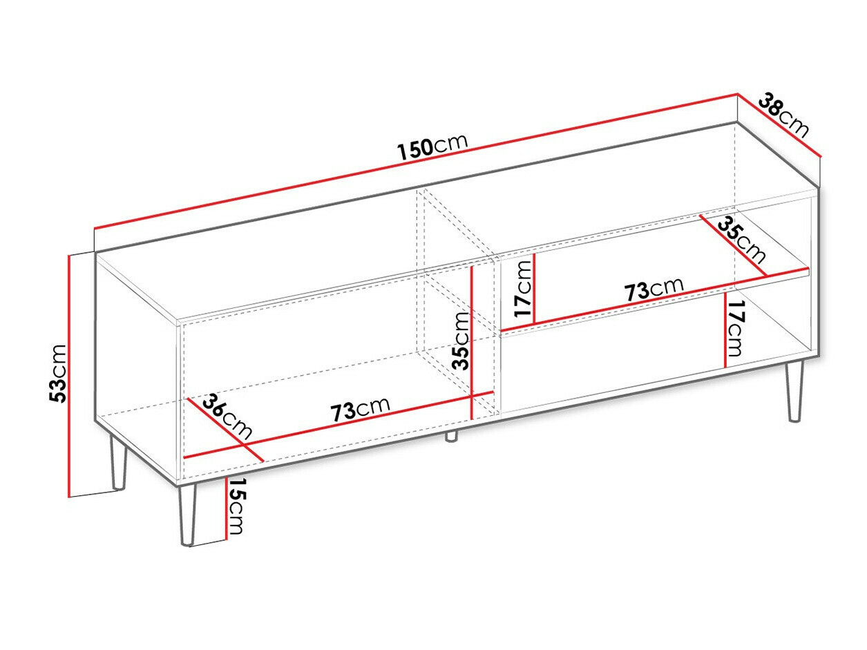 TV staliukas Comfivo Mavmono 104 (Balta)