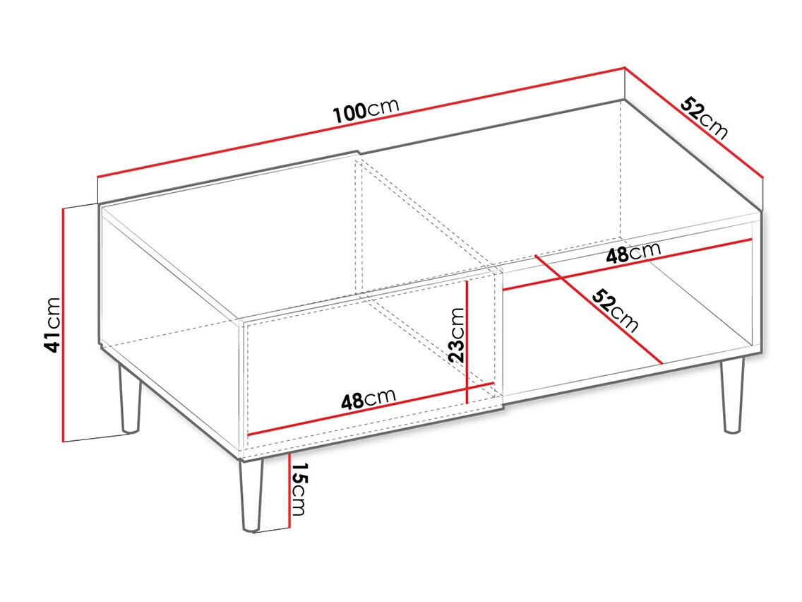 Žurnalinis staliukas Comfivo Mavmono 102 (Juoda)