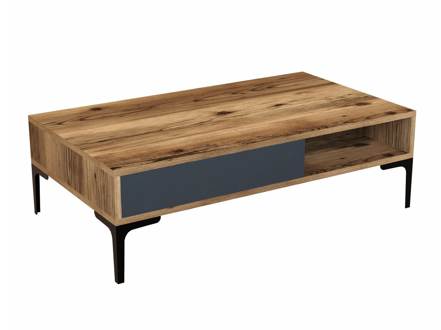 Žurnalinis staliukas Kailua 1239 (Antracitas + Graikinis riešutas)