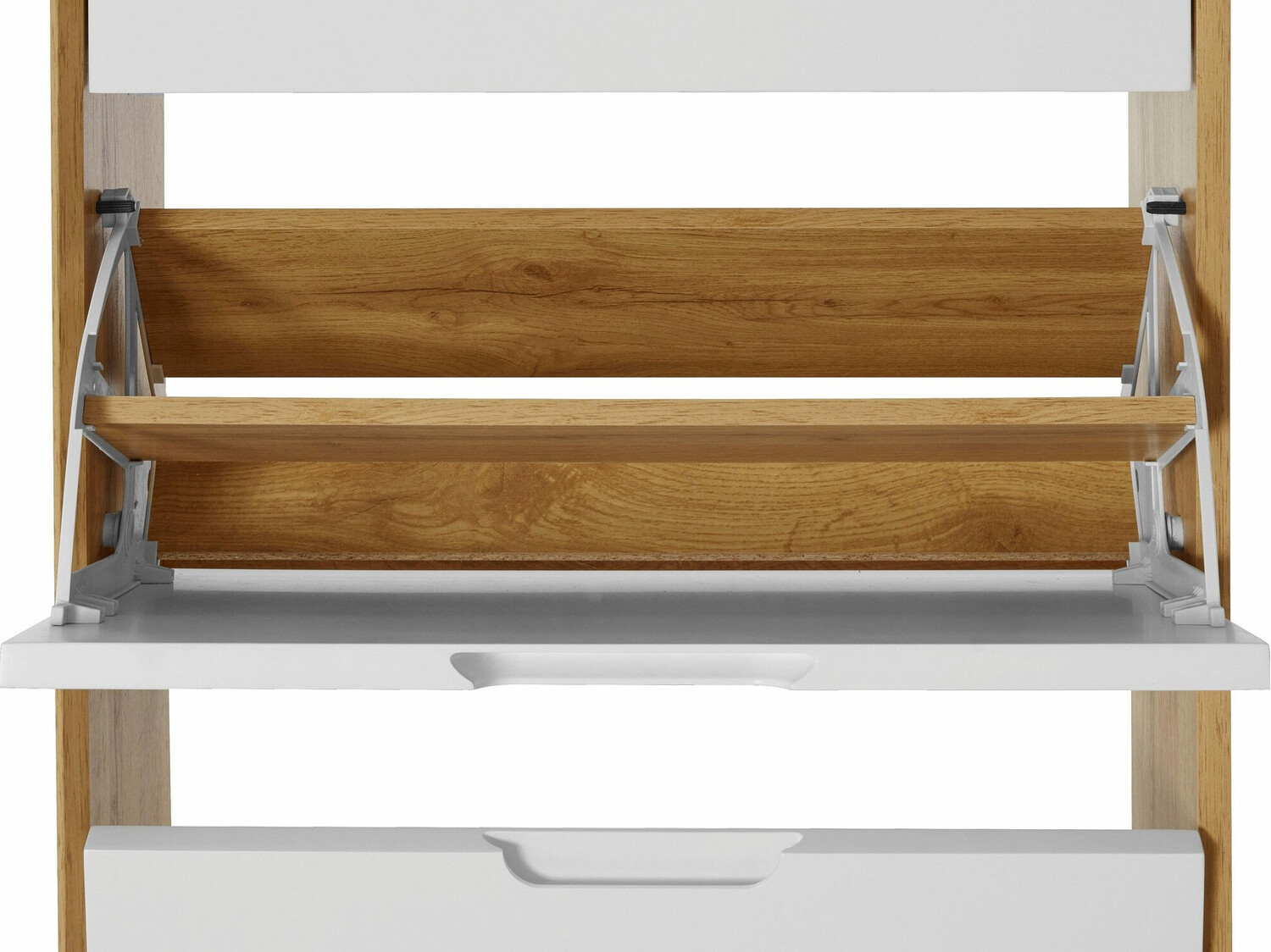 Batų dėžė Dorvou 104 (Balta + Ąžuolas)