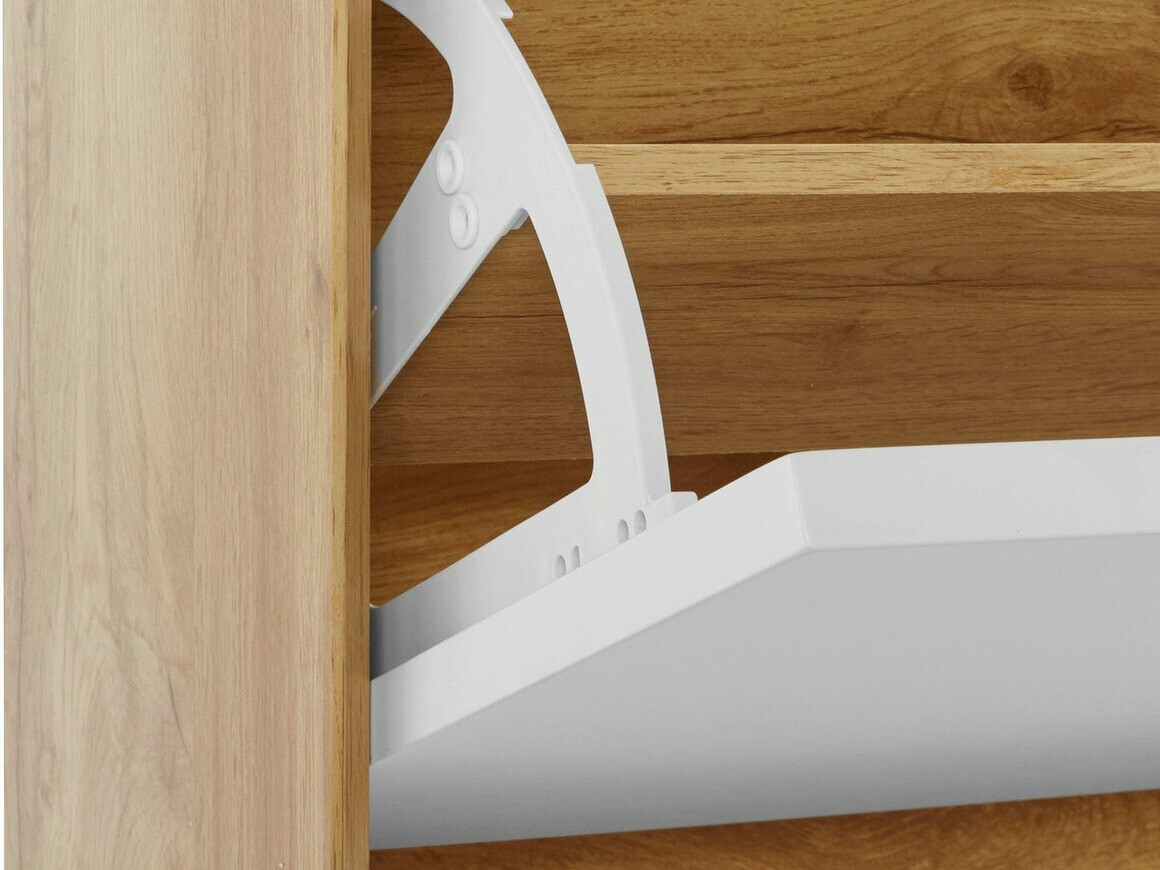 Batų dėžė Dorvou 104 (Balta + Ąžuolas)