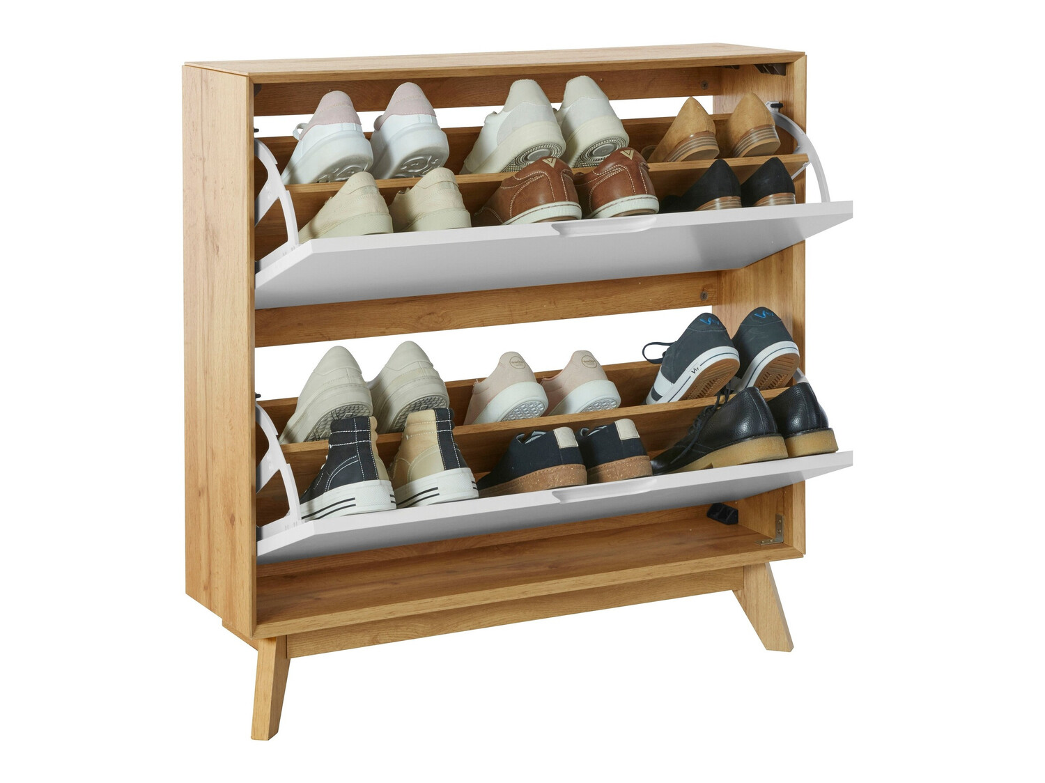 Batų dėžė Dorvou 106 (Balta + Ąžuolas)