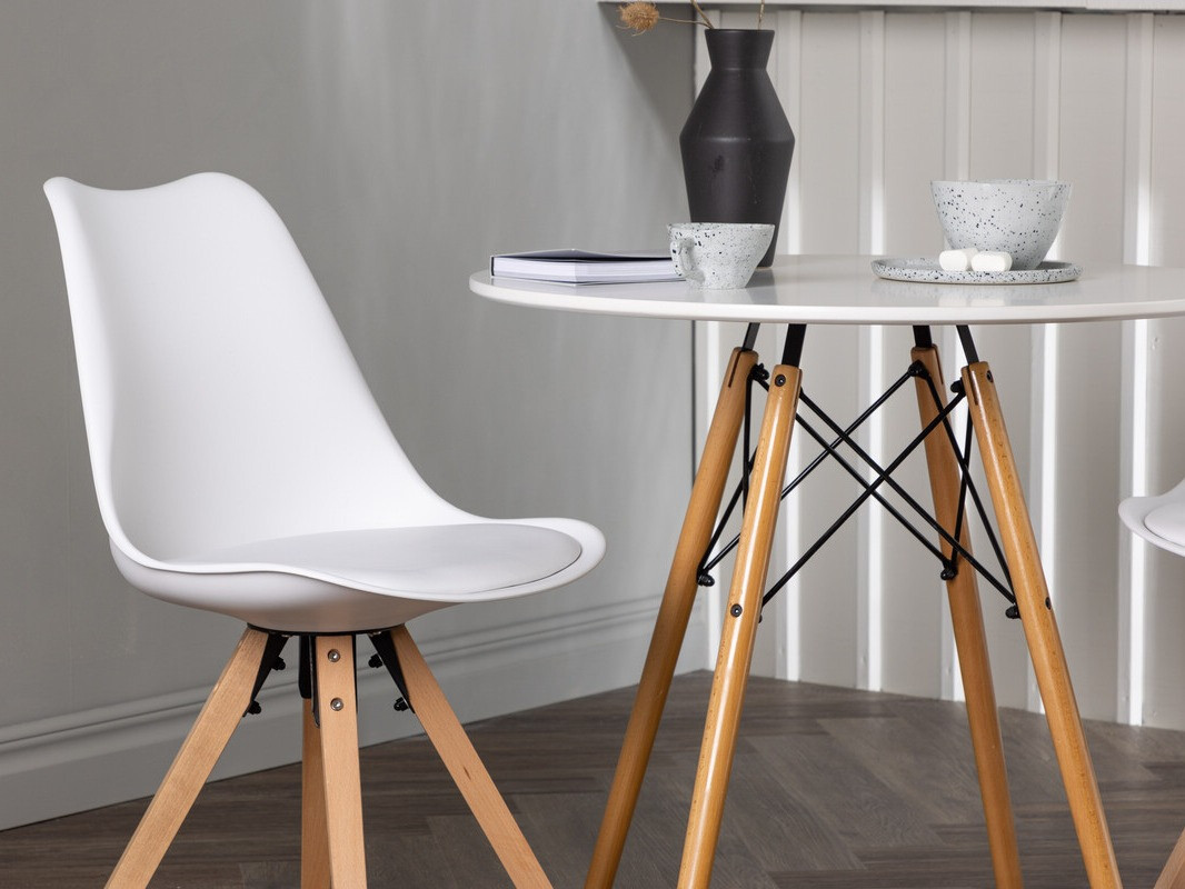 Valgomojo komplektas Dallas 4244 (Balta + Šviesi ruda)