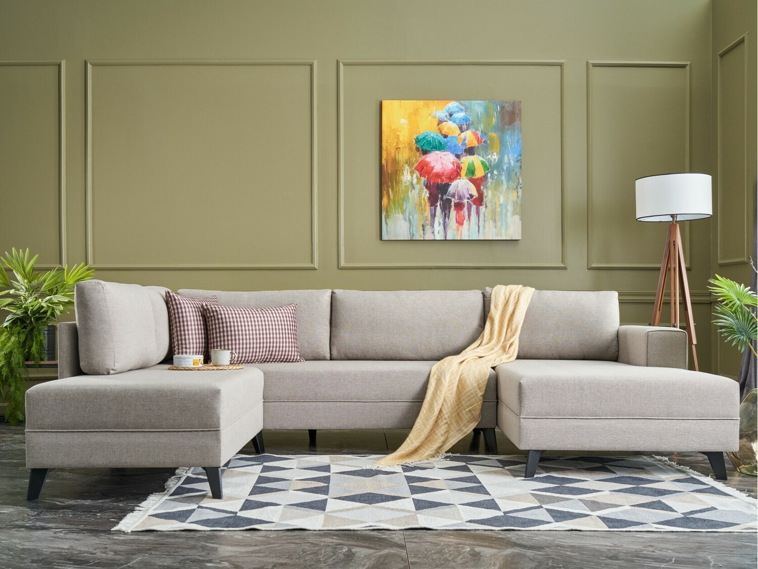 Minkštas kampas Altadena 315 (Kreminė)