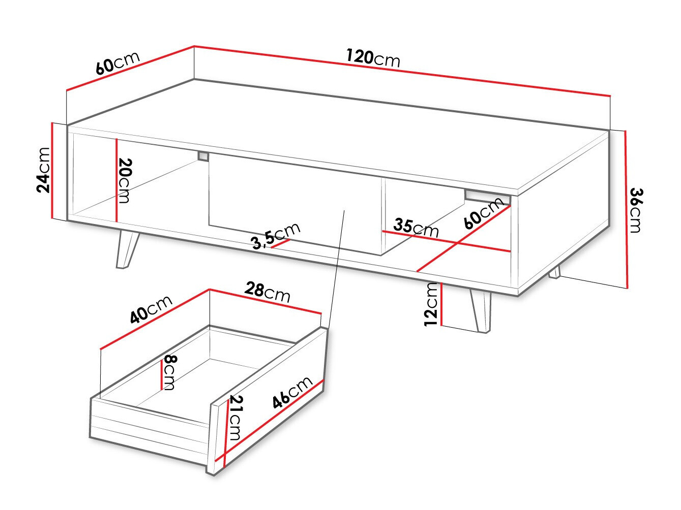 Žurnalinis staliukas Comfivo Romtori