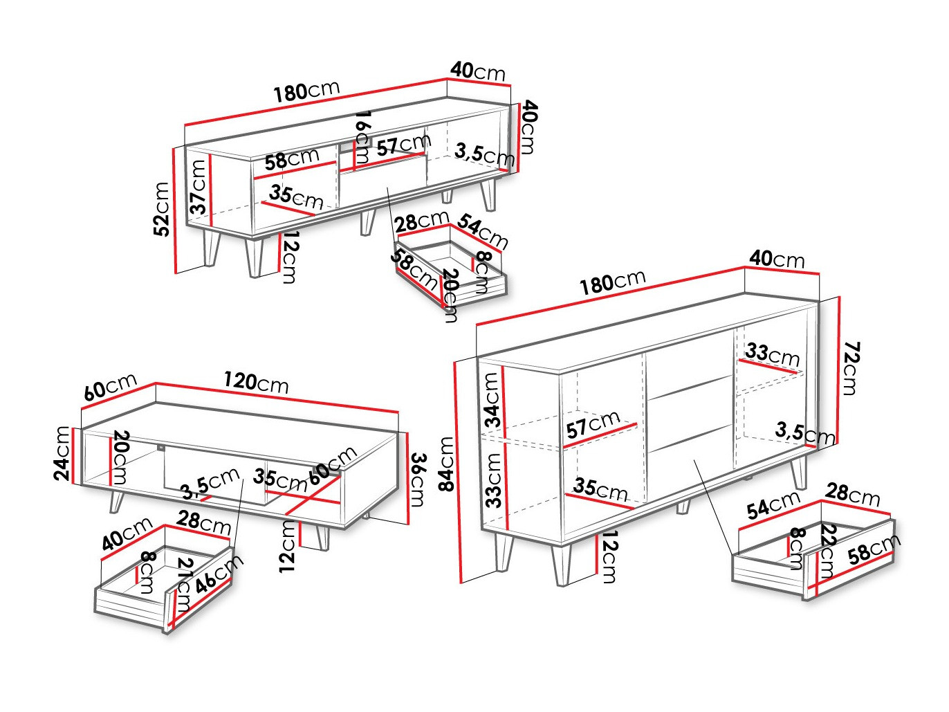 Svetainės komplektas Comfivo Romtori