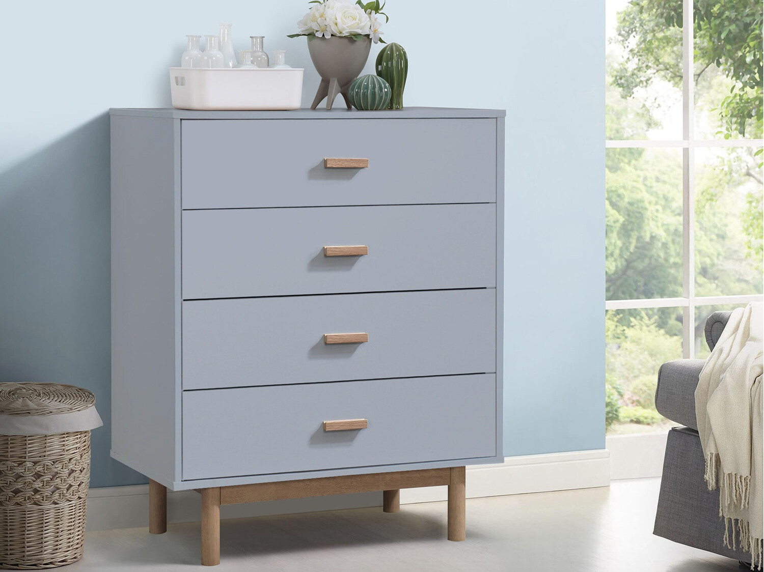 Komoda Nolcalu 103 (Pilka + Ąžuolas)