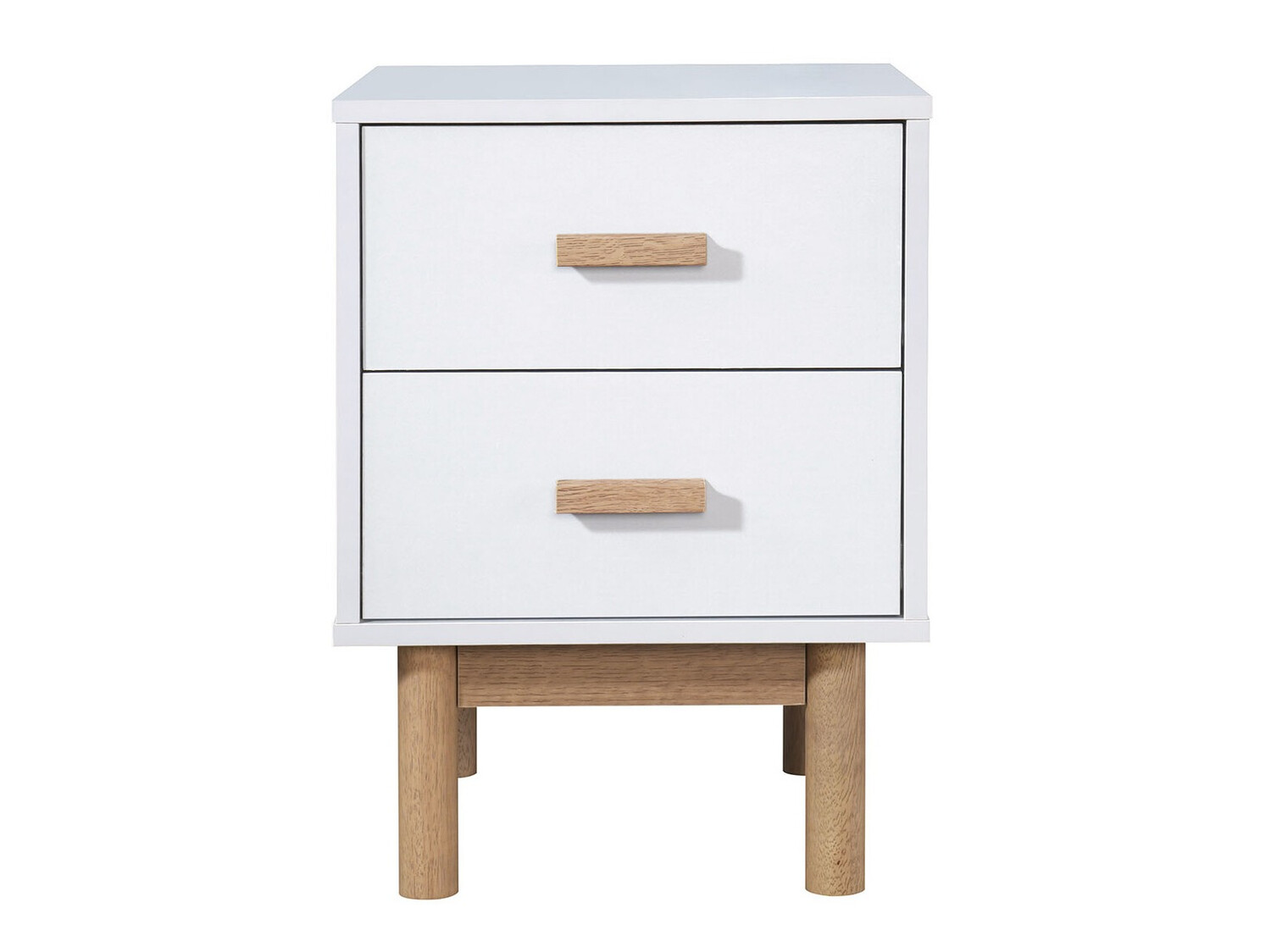 Naktinis staliukas Nolcalu 102 (Balta + Ąžuolas)
