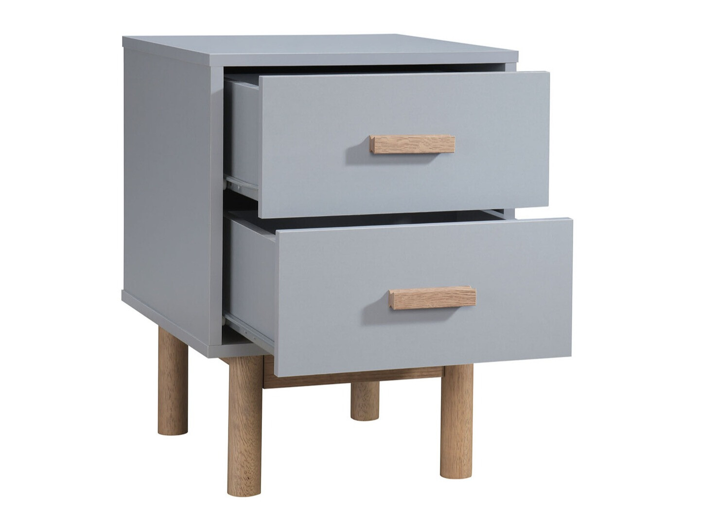 Naktinis staliukas Nolcalu 102 (Pilka + Ąžuolas)